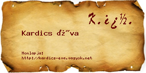 Kardics Éva névjegykártya