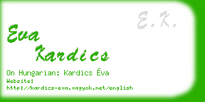 eva kardics business card