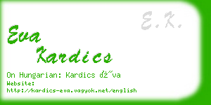eva kardics business card